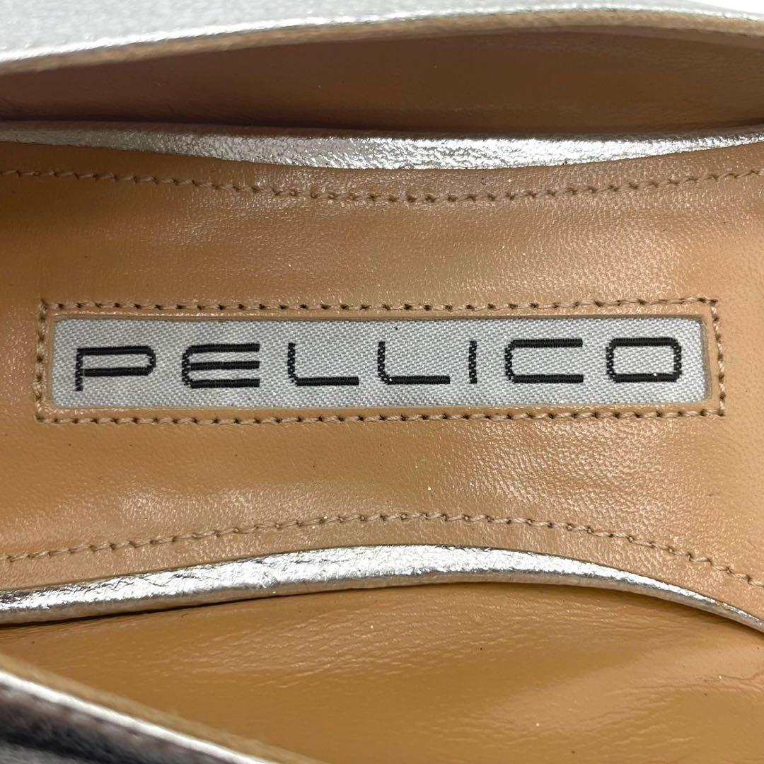 極美品　ペリーコ　フラットシューズ　マニア　アネッリ　シルバー　36 23cm