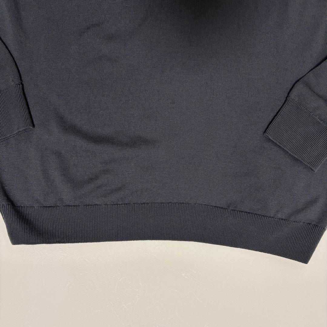 ジョンスメドレー×ユナイテッドアローズ メリノウール ニットポロシャツ グレーL