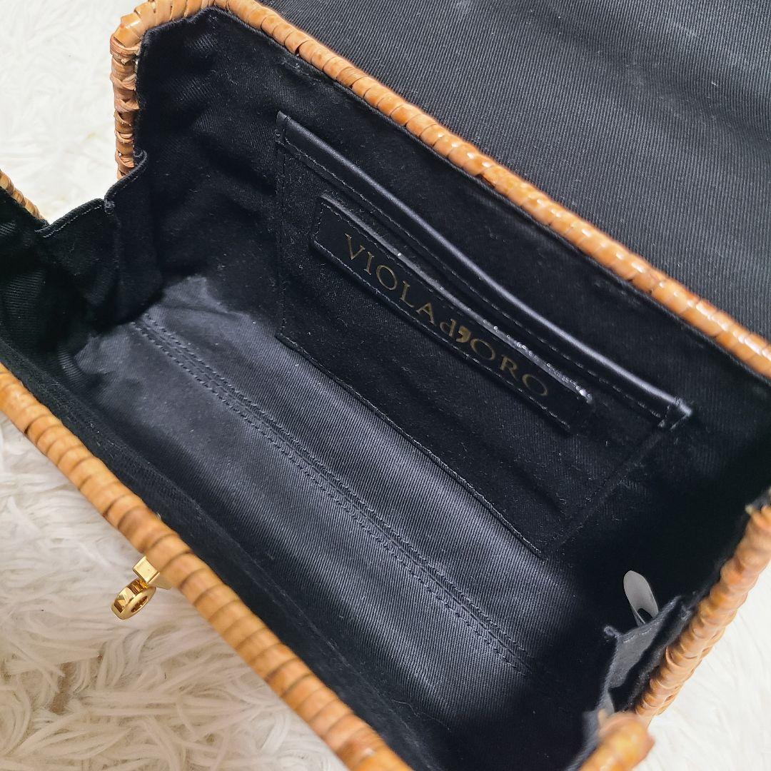 【美品】ヴィオラドーロ　ハンドバッグ　スプリットラタン　MIRO　2WAY