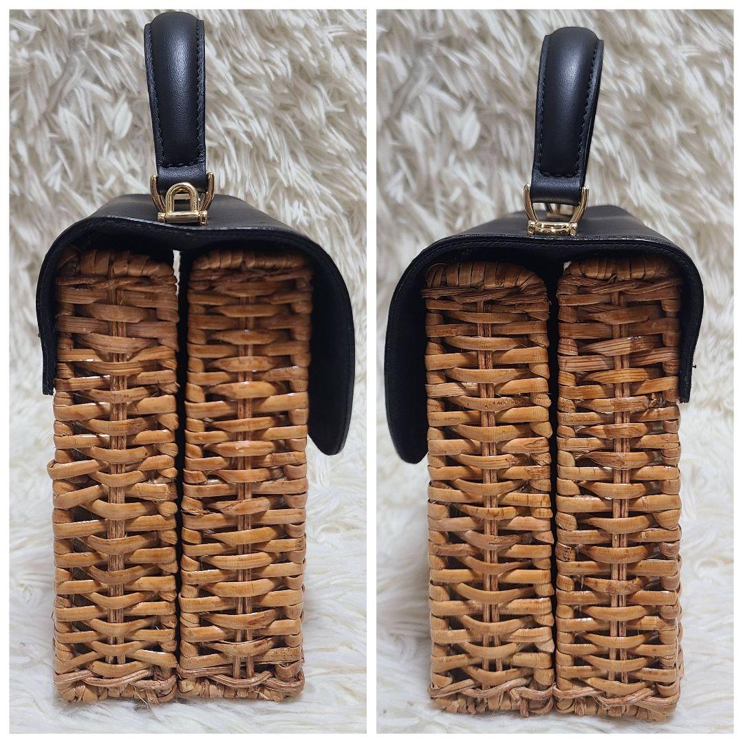 【美品】ヴィオラドーロ　ハンドバッグ　スプリットラタン　MIRO　2WAY