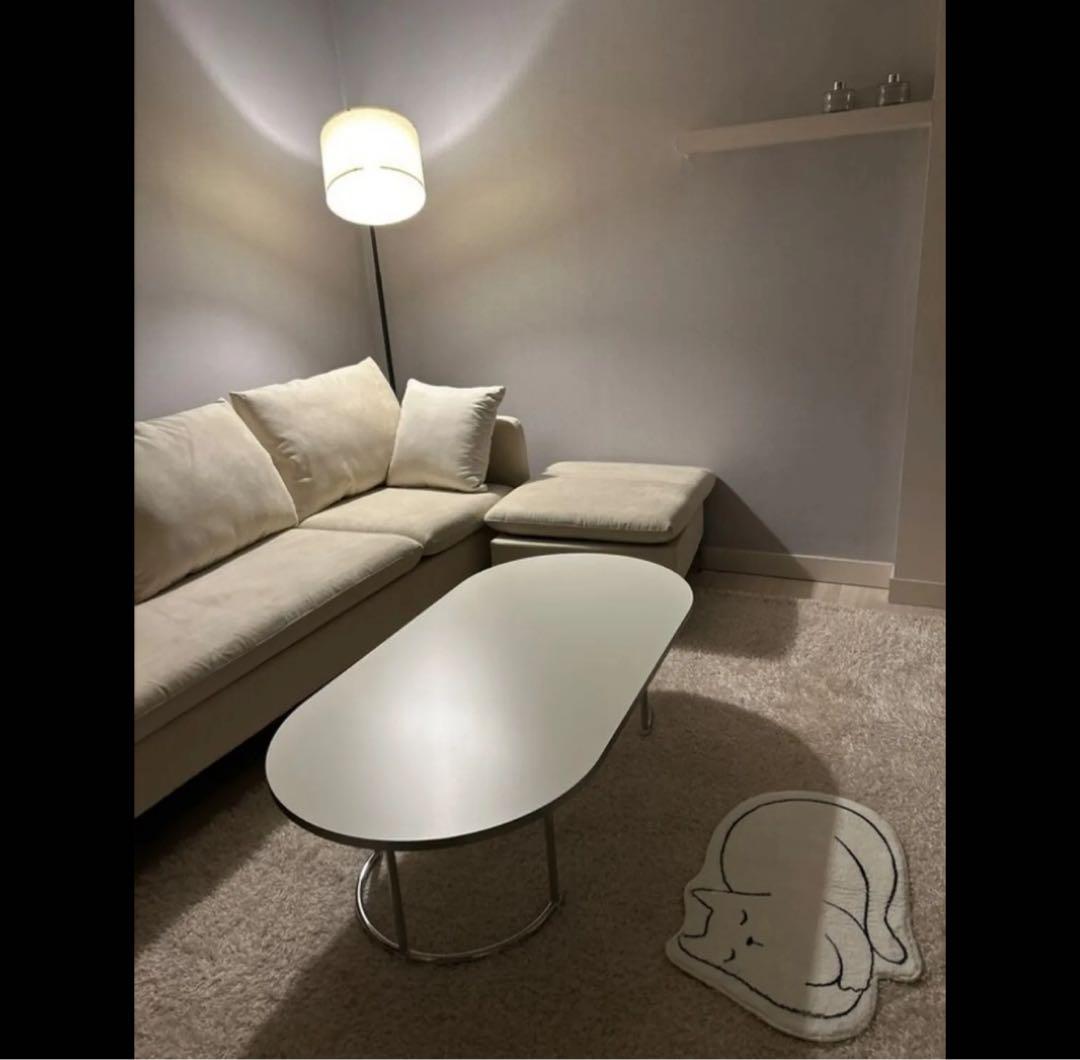 韓国 楕円形 ローテーブル ソファーテーブル 120