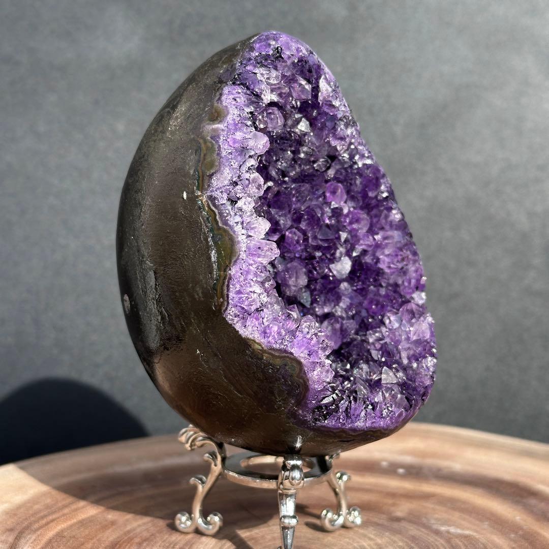 特売❣️天然石 アメジストのドーム　置物D.467