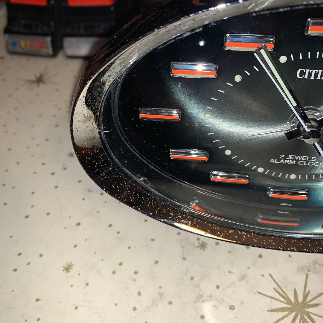 昭和レトロ　動作品　CITIZEN シチズン ゼンマイ時計　スペースエイジ