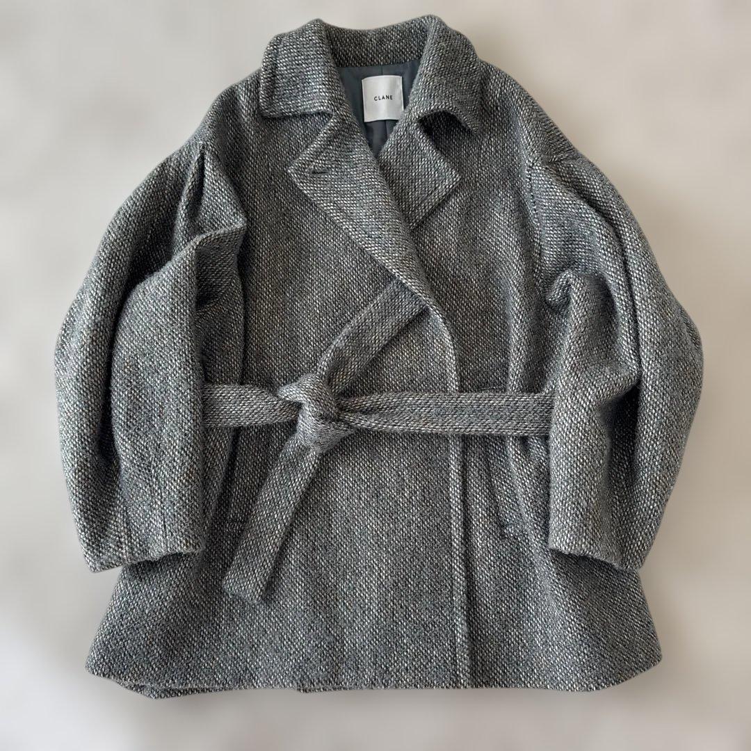 CLANE クラネ MIX LOOP TWEED BOX COAT コート