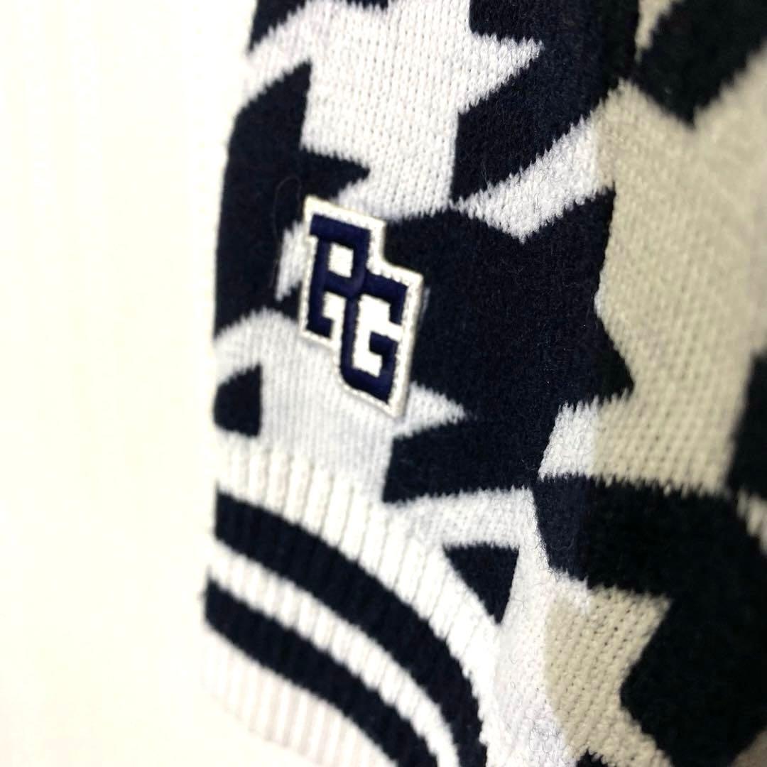 PEARLY GATES パーリーゲイツ 千鳥柄 ウール混 ニット 4