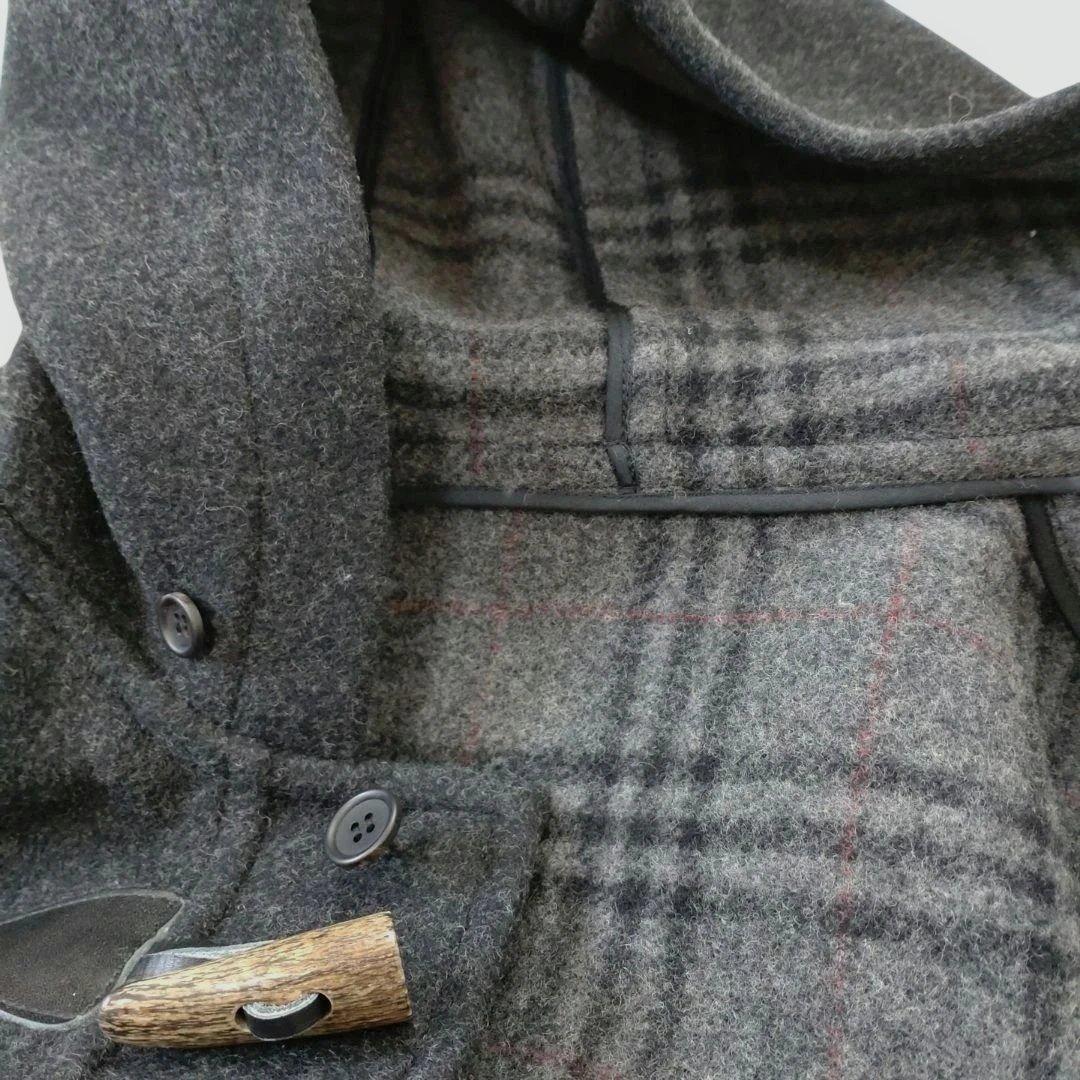 VAN ダッフルコート ダークグレー フード付き