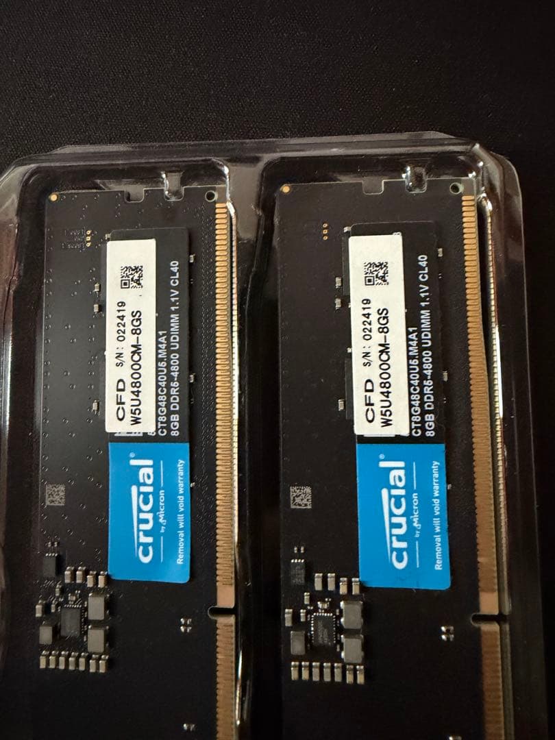 Crucial CT8G48C40U5.M4A1 16GB DDR5メモリ