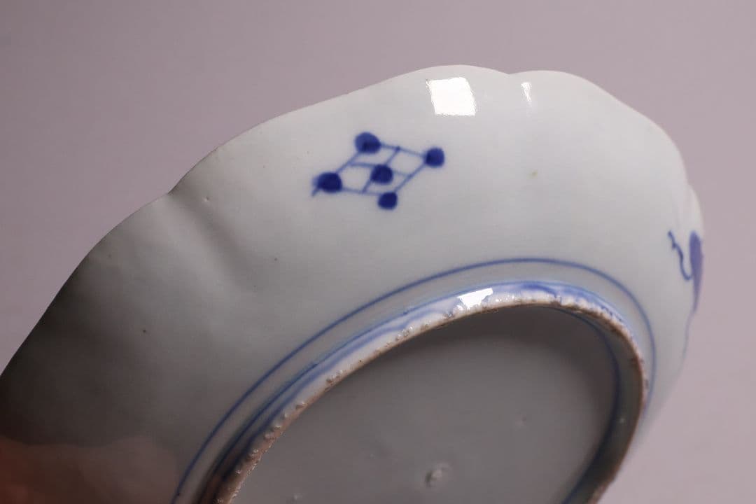 【CM119】古伊万里 色絵 中皿 2枚 盛皿 幅22.3cm 錦手 花鳥 草花