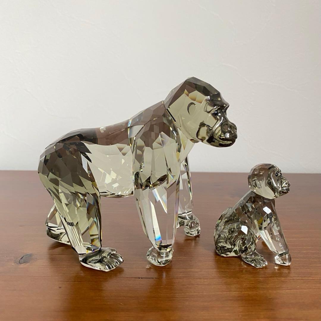 SWAROVSKI スワロフスキー クリスタル ゴリラ親子 ゴリラ 2009年