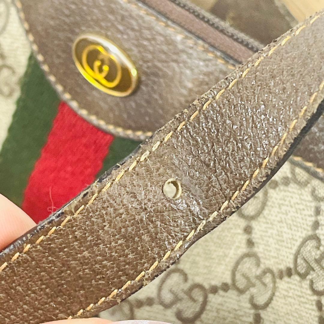 GUCCI グッチ　シェリーライン　ショルダーバッグ　PVC
