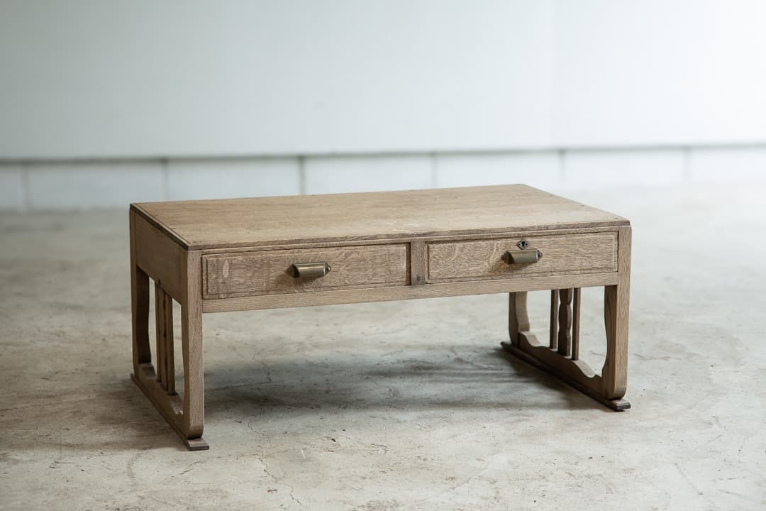 古家具 楢のローテーブル 文机 /幅786 高333 奥行508 送料込