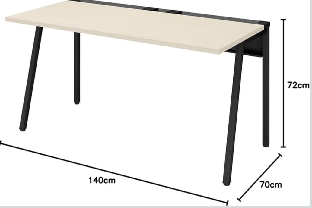 美品KOKUYO LEAN（リーン）デスク　平机　ナチュラル 引出なしW1400