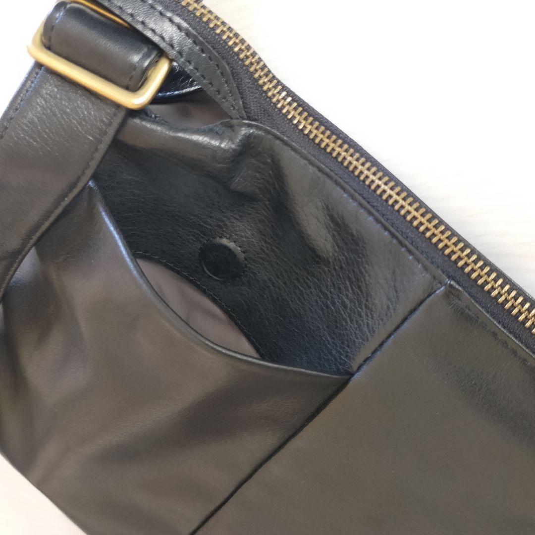 人形町ベース×ear【日本製】撥水・レザースマートショルダーバッグM