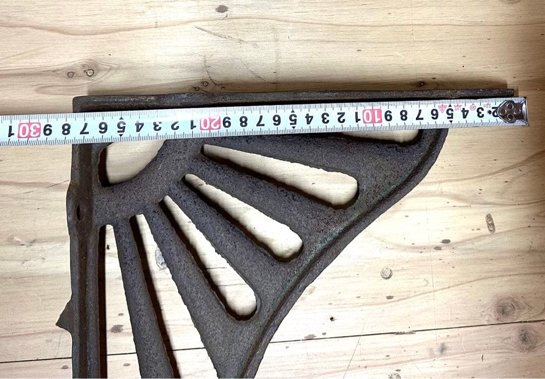 アンティーク　L型　アイアン◇ヴィンテージ　L金物◇4点◇レトロ　古民家