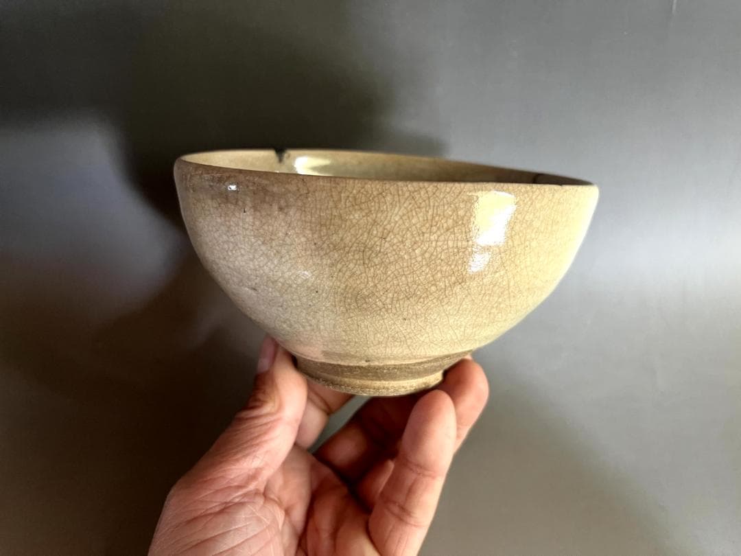 茶碗■御深井茶碗 おふけ 御深井釉 江戸期 灰釉 お茶道具 時代物 骨董品■