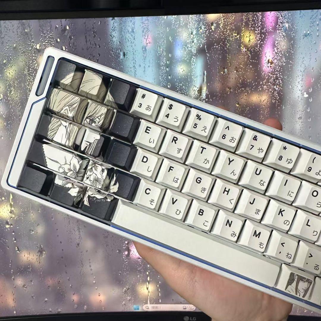 Wooting60 キーボード（JIS配列）｜マキマ花柄キーキャップ