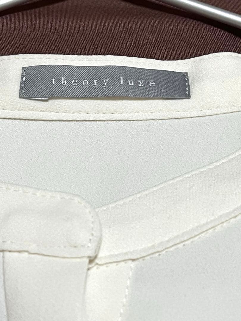 セオリーリュクス　シャツ　スタンドカラー　セオリーリュクス　比翼シャツ　とろみ