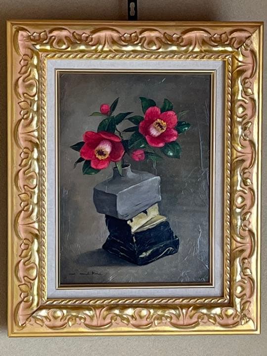 池田満寿夫ブロンズ花器と羽中田美季絵画