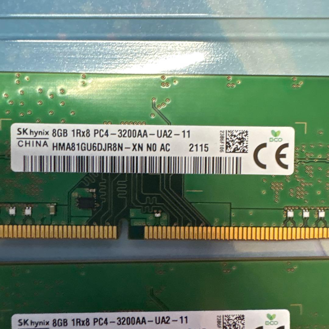 SK hynix 16GB (2x8GB) DDR4-3200 メモリー