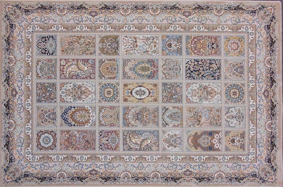 225万ノット、 超高密度織！本場イラン産 絨毯150×225cm‐200221