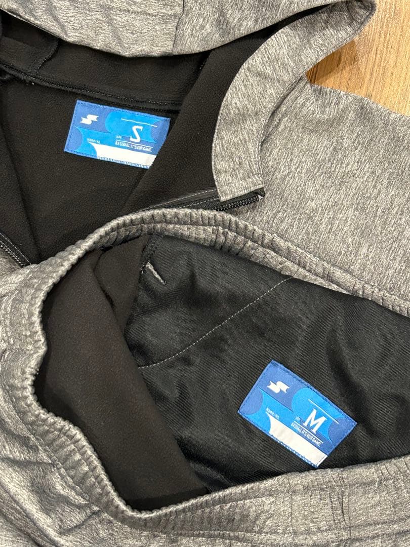 ＳＳＫ ボンディングスウェットパーカージャケット＆パンツ 上下セット 灰色