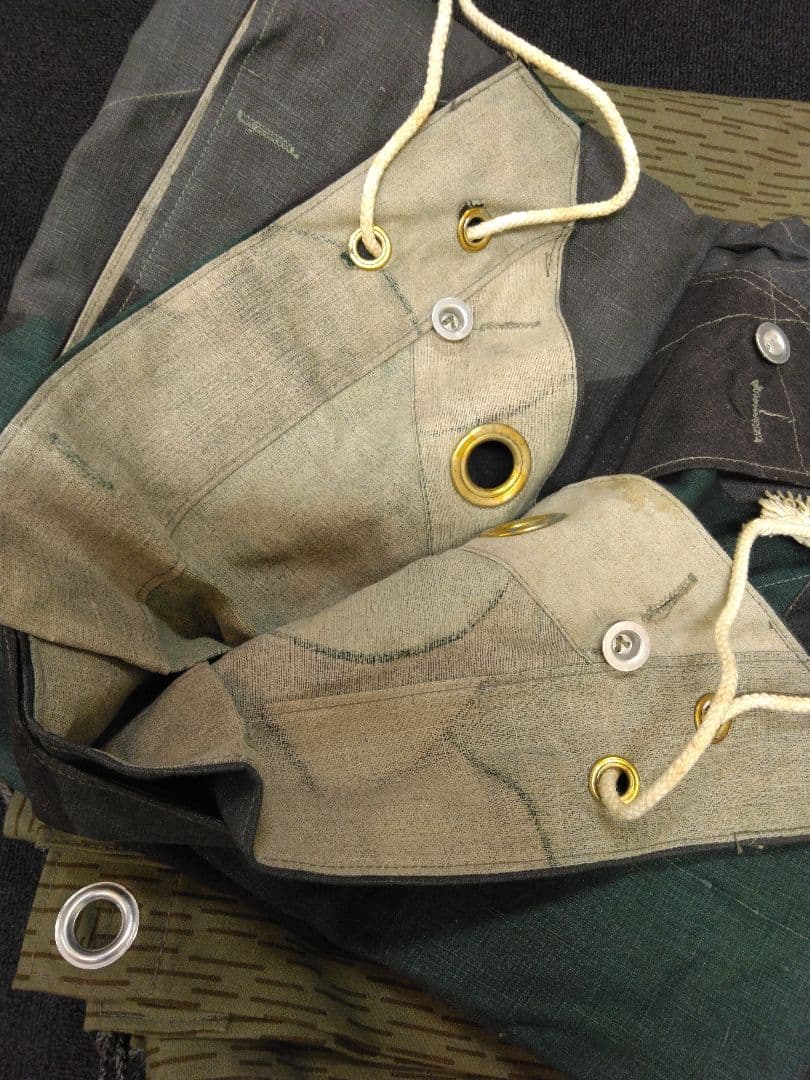 デッドストック スウェーデン軍 軍幕 2枚 テントポンチョ リネン