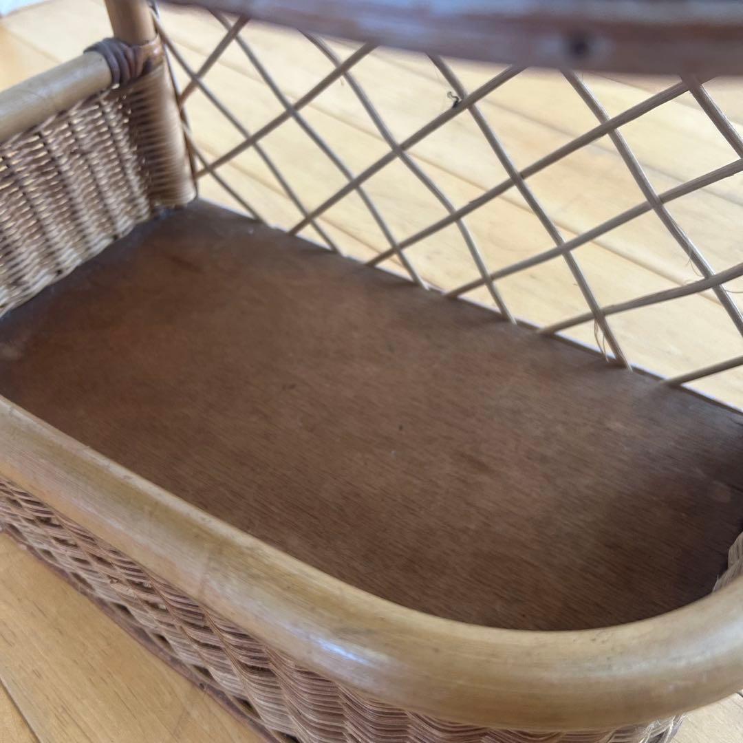 ☆アンティーク☆ ラタン　ラック　ボックス　マルチラック　バスケット　古道具