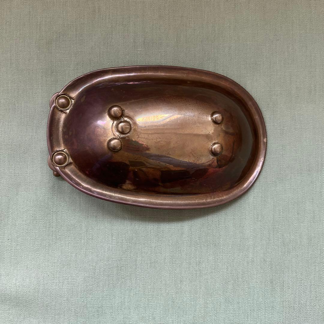 ★アンティーク★真鍮★バスタブ石鹸入れ&シェルトレー灰皿　2点セット