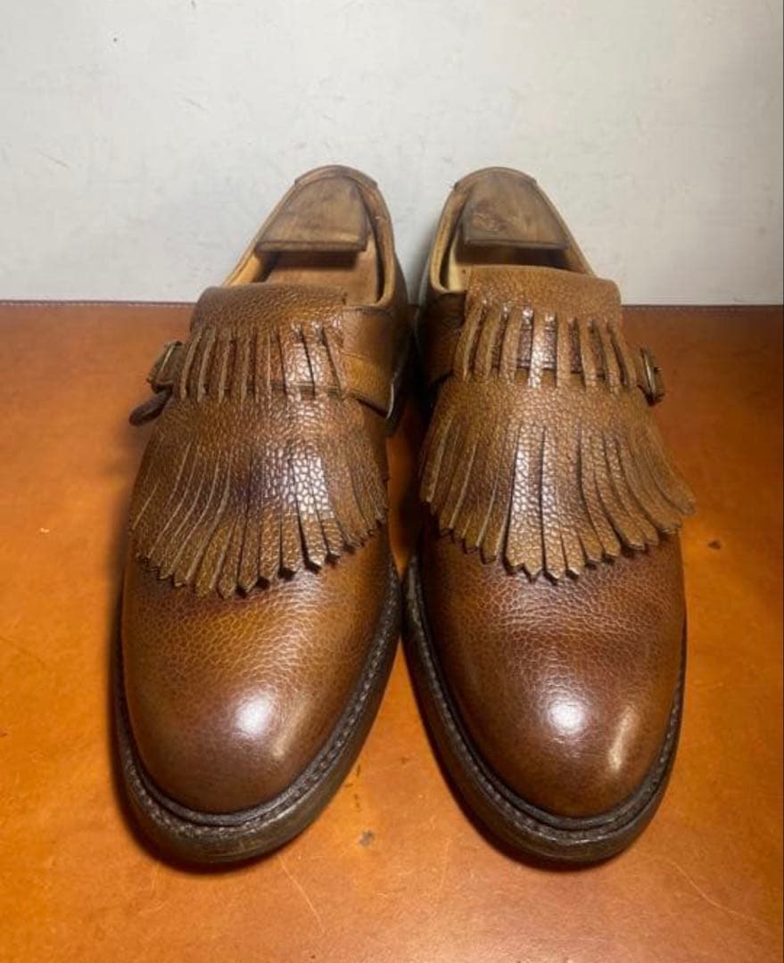 希少　Ralph Lauren キルトタッセルストラップシューズ　イングランド製