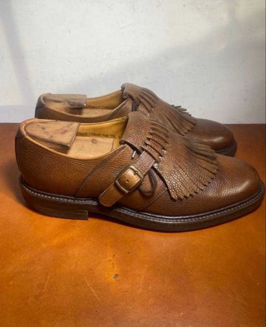 希少　Ralph Lauren キルトタッセルストラップシューズ　イングランド製