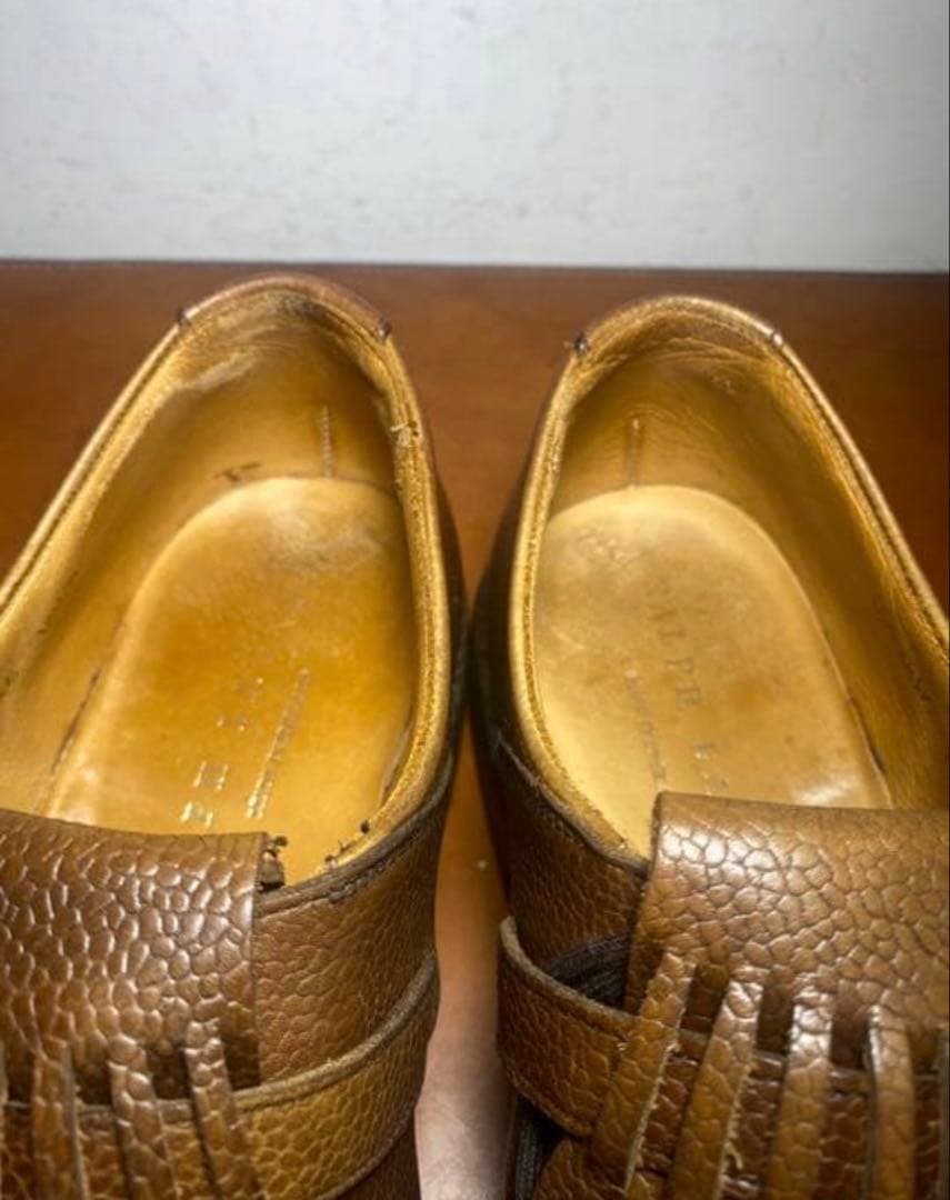 希少　Ralph Lauren キルトタッセルストラップシューズ　イングランド製