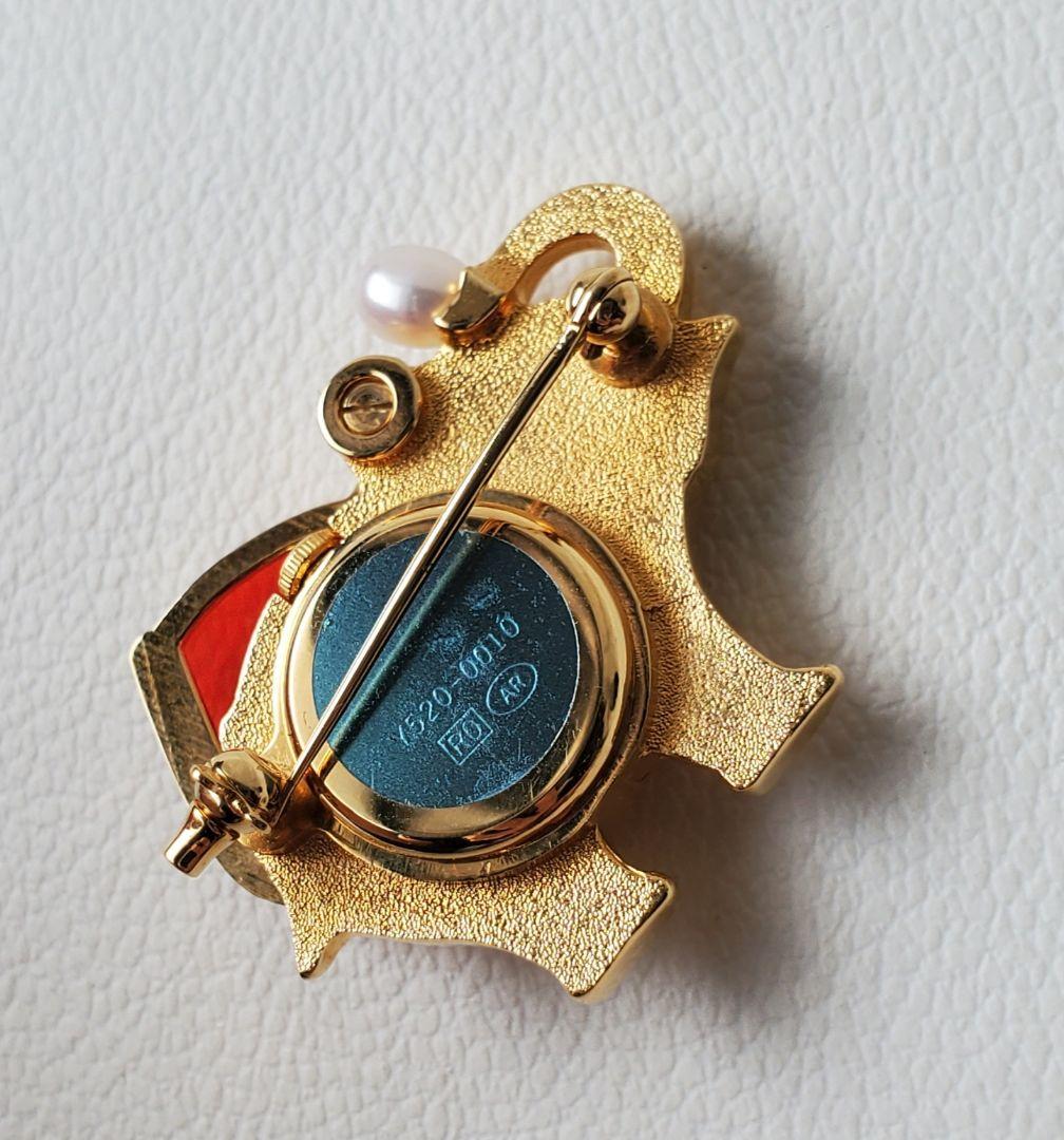 TASAKI　タサキ　エレファント　時計　本真珠　ブローチ　ジュエリー