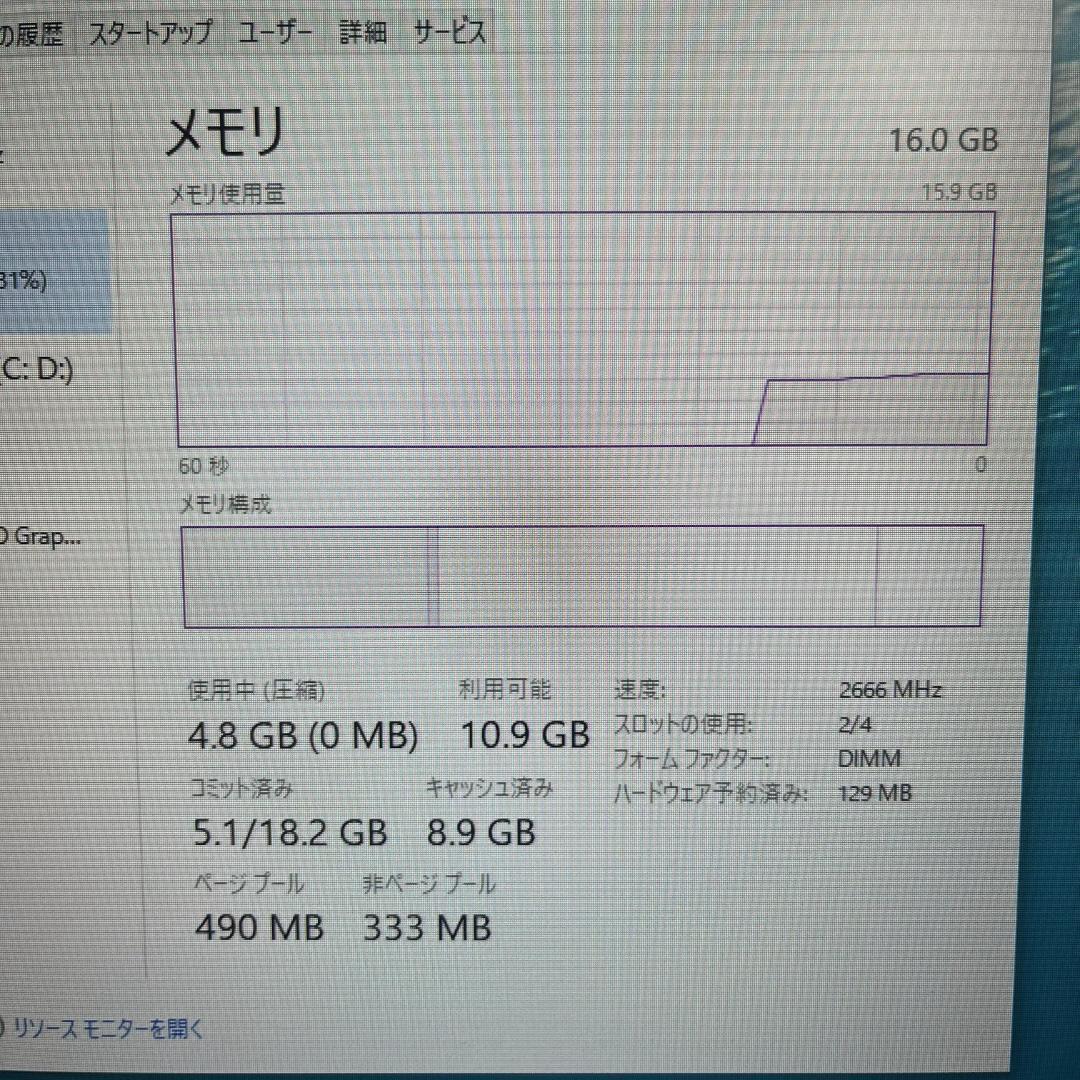 SK hynix 8G 1Rx8 PC4-2666V-UA2-11×2 計16G