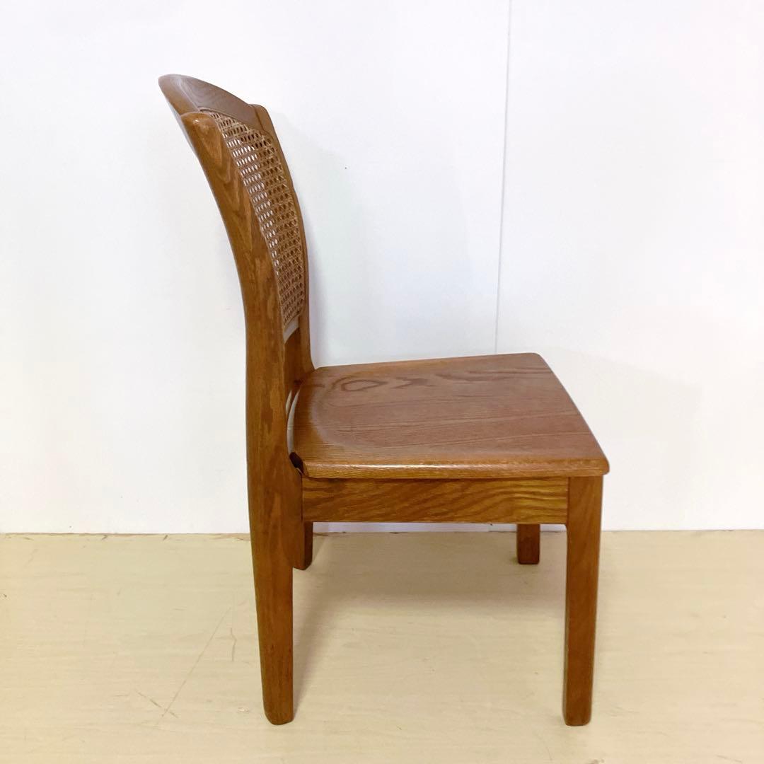 maruni マルニ　木製　ダイニングチェア ラタン 籐 旧ロゴ 木製椅子