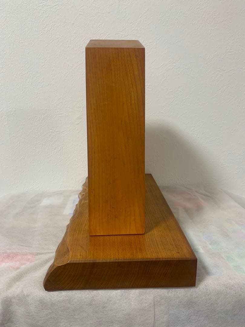 【非売品】山形牛 駒形看板 天然木製 台座付 指定店用 什器 置物 銘柄牛 心作