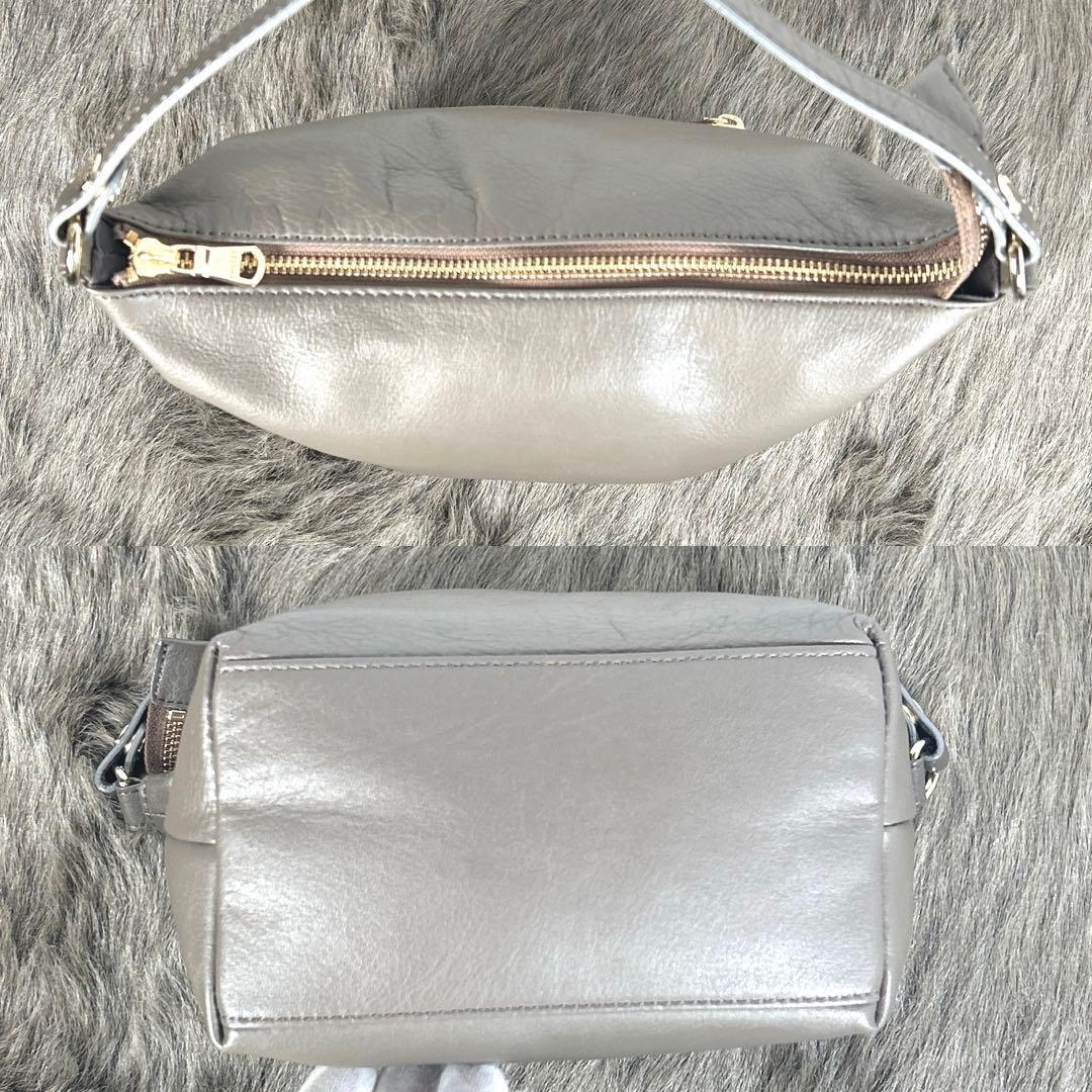 ラシット　RUSSET レザーショルダーバッグ　グレージュ　2way K1447