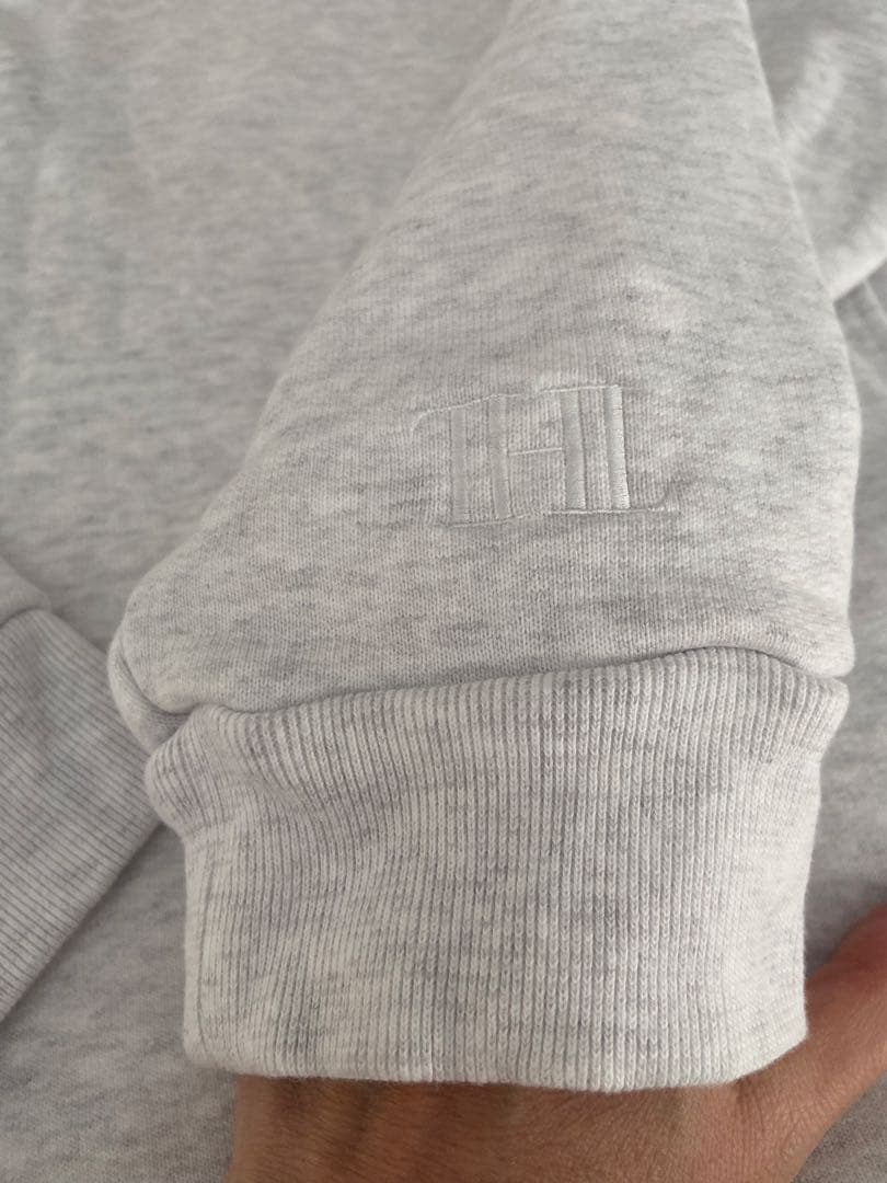 thehighlights グレー ハーフジップ スウェット