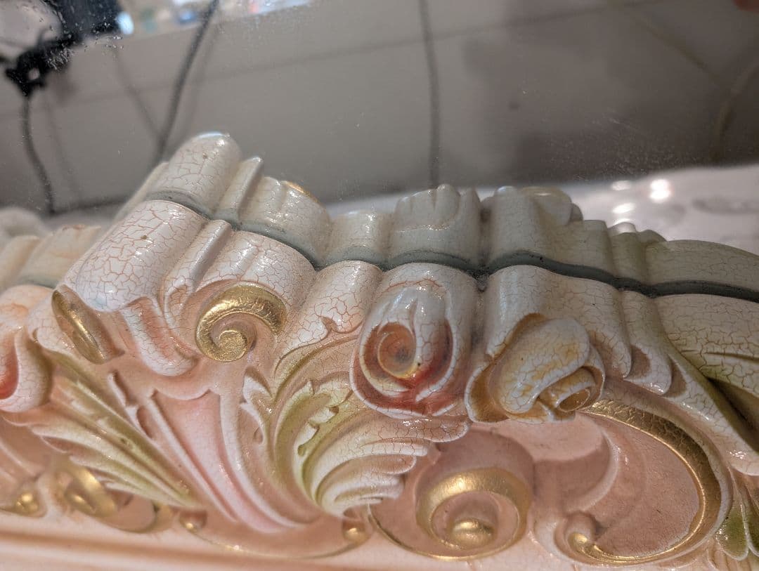 ロココ調　姫系ドレッサー　椅子セット　中古