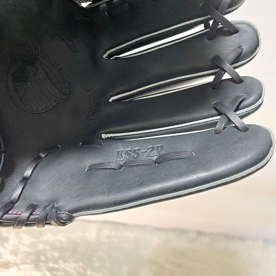 【美品】久保田スラッガー KSS-2P 野球グローブ ブラック×ピンク