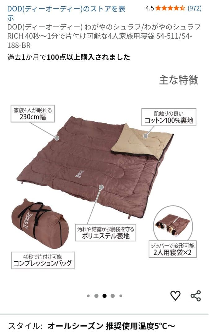 DODわがやのシュラフ（おまけモザンビーク）断捨離中