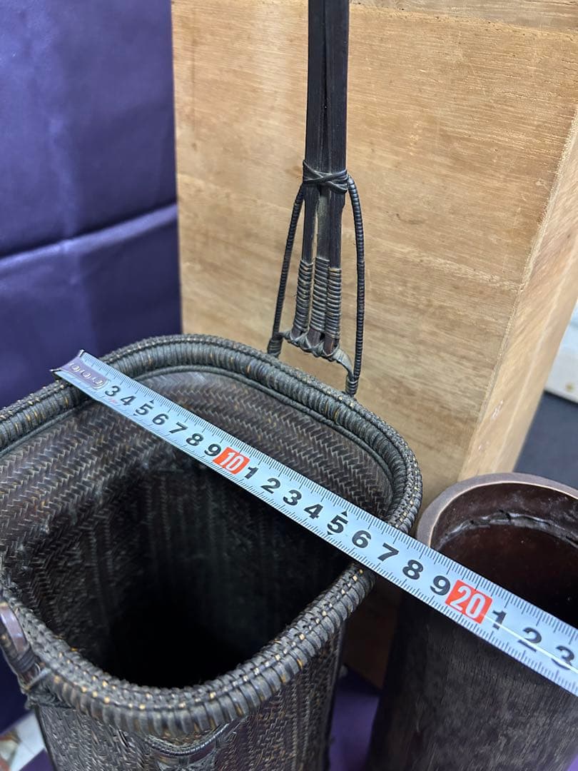 2代目田辺竹雲斎作　堺市の竹工芸品　花籠