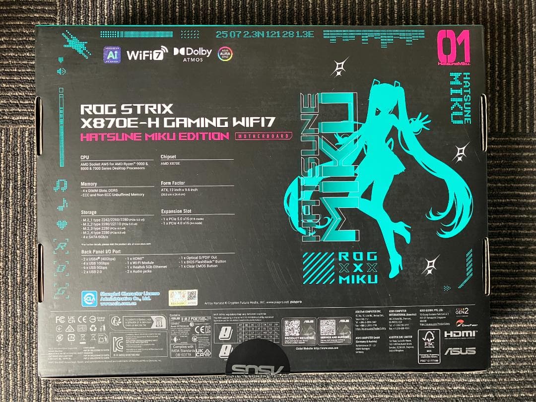 新品　ROG STRIX X870E-H GAMING WIFI7 初音ミク
