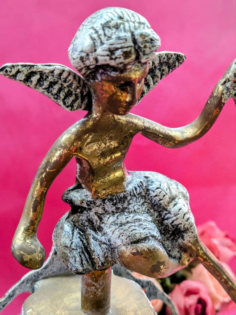 お値下げ✢スペイン製✢ヴィンテージ天使の置時計✢動作確認済