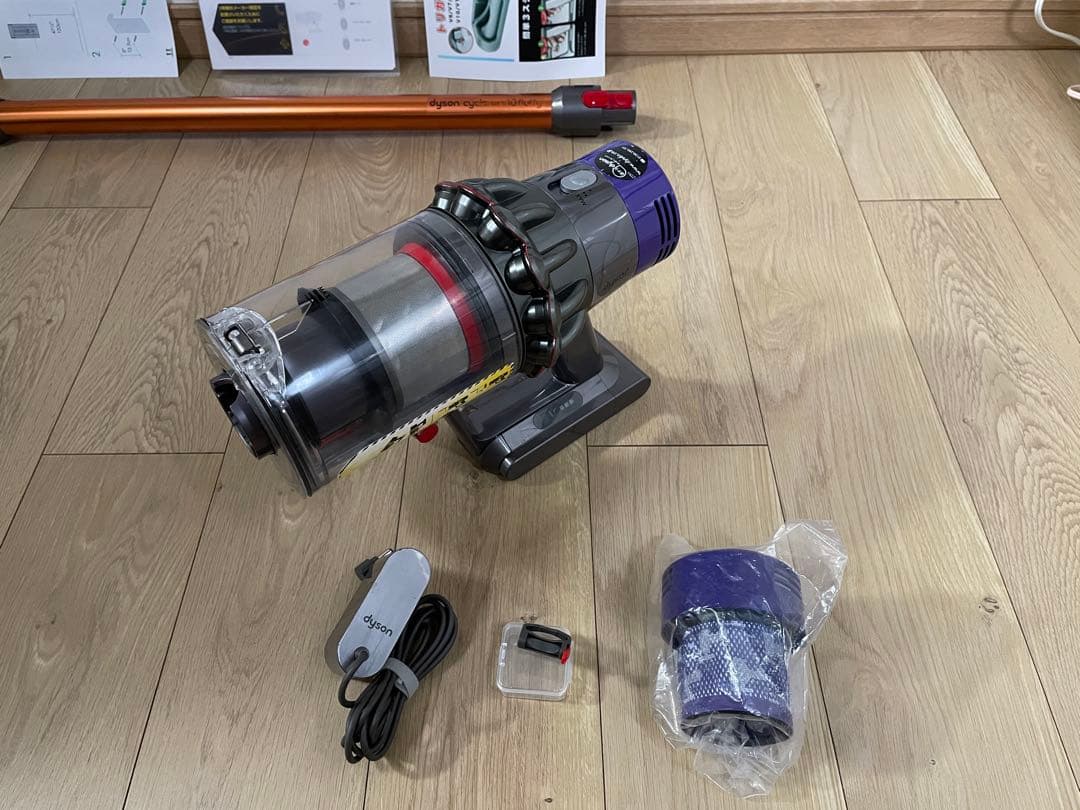 ダイソン③V10SV12 ２ヘッドから選択　新品交換フィルタ　純正高容量バッテリ