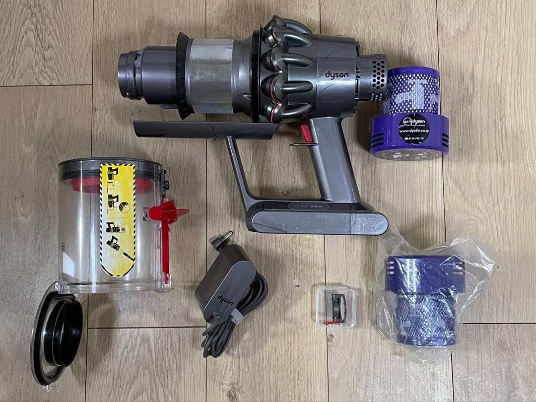 ダイソン③V10SV12 ２ヘッドから選択　新品交換フィルタ　純正高容量バッテリ