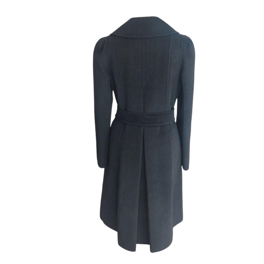 美品✨EPOCA アンゴラカシミヤウールコート　40 ベルト　Aライン　黒