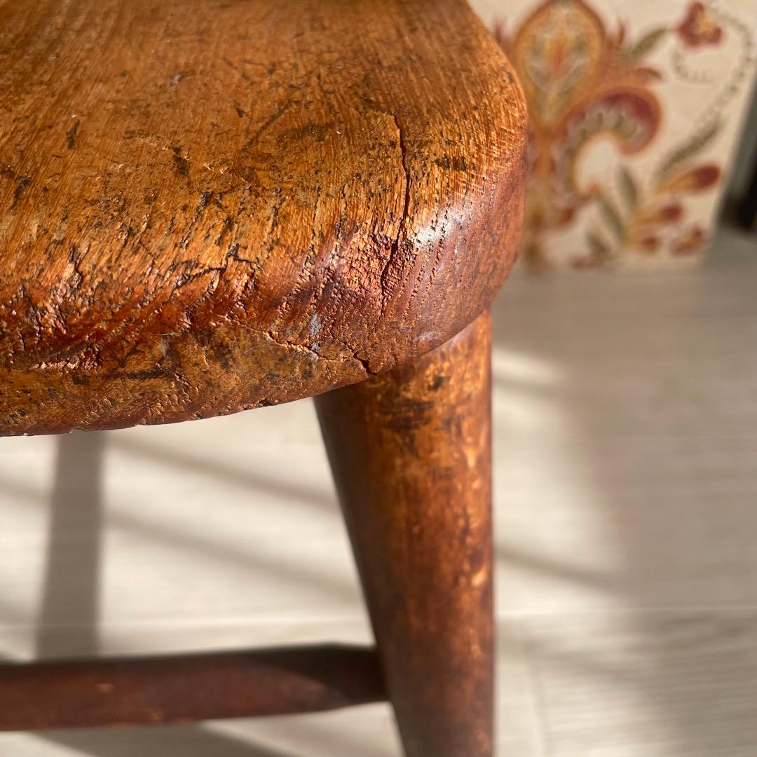 アンティーク/イギリス製/子供用/椅子/木製