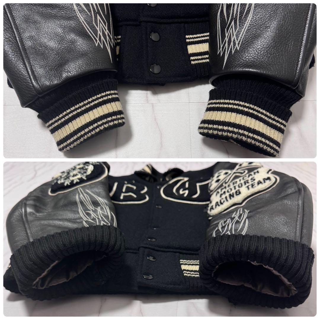 極美品✨ホワイトビル×Letterman クランクバスターズ レザースタジャンS