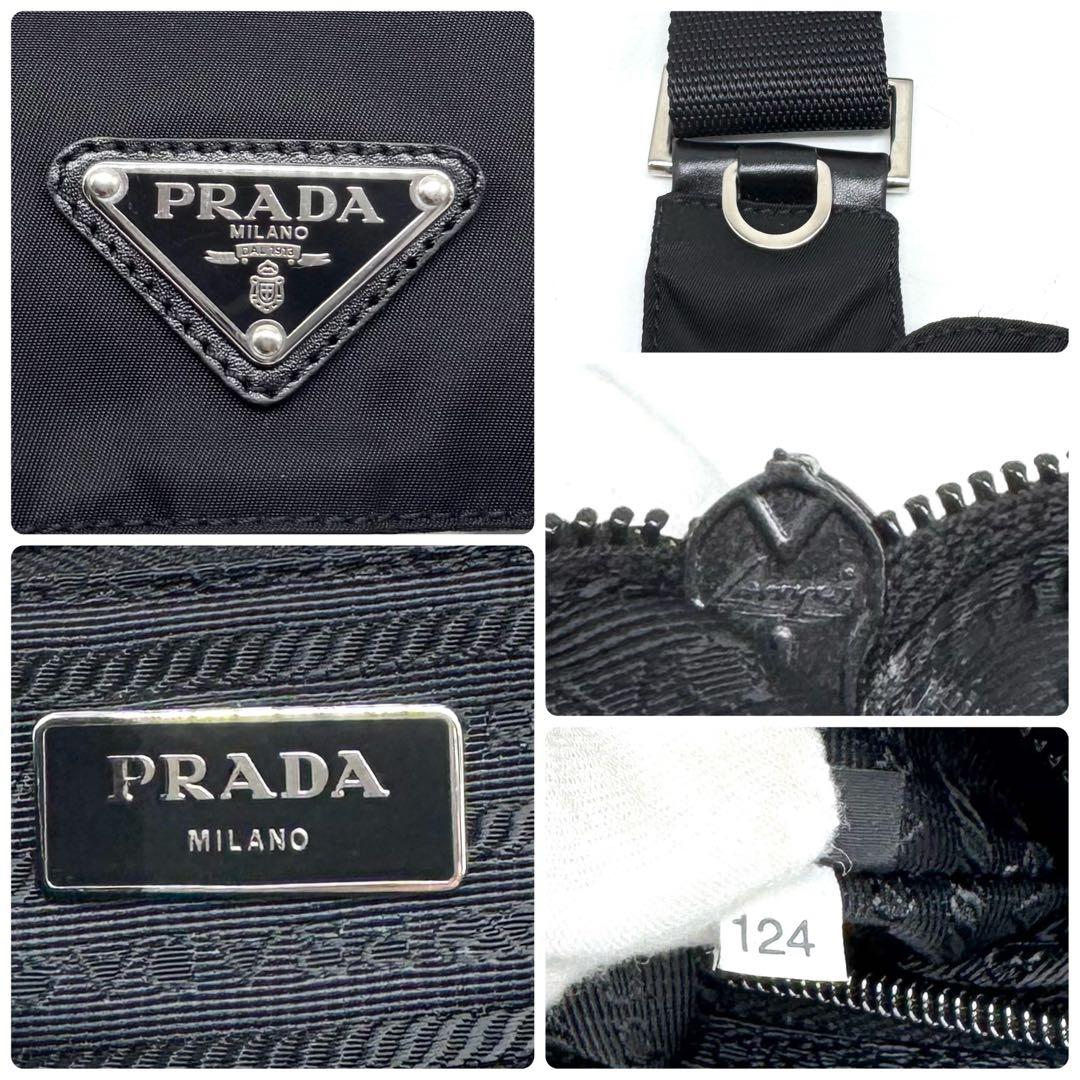 【新品同様・使用感無し】プラダ ショルダーバッグ ポシェット ナイロン 三角ロゴ