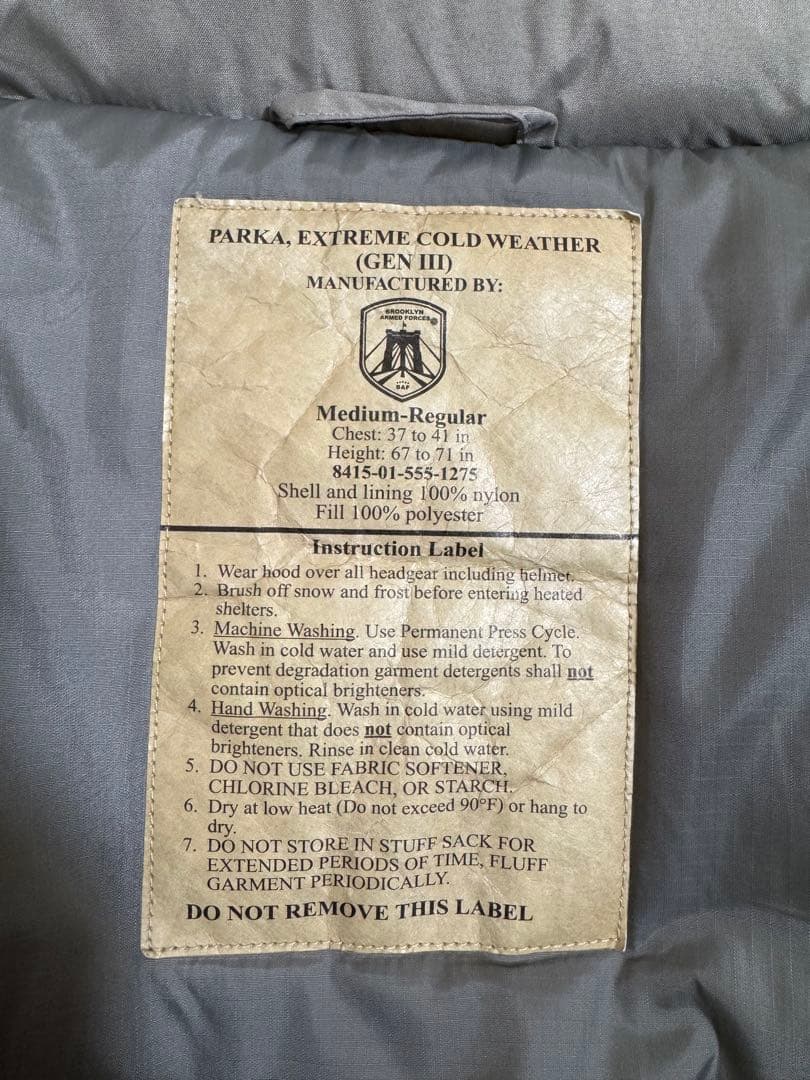 【極美品】ECWACS GENⅢ LEVEL7 M-R プリマロフト